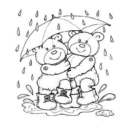 ぬりえページ: 雨 (自然と季節) #158232 - 無料の印刷可能なぬりえページ