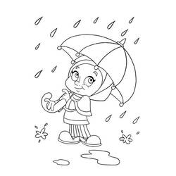ぬりえページ: 雨 (自然と季節) #158253 - 無料の印刷可能なぬりえページ