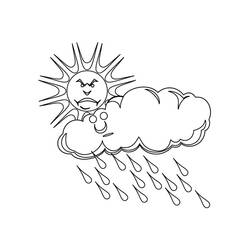 ぬりえページ: 雨 (自然と季節) #158268 - 無料の印刷可能なぬりえページ