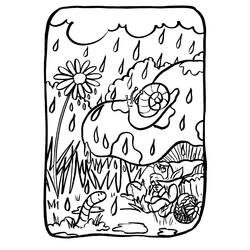ぬりえページ: 雨 (自然と季節) #158287 - 無料の印刷可能なぬりえページ