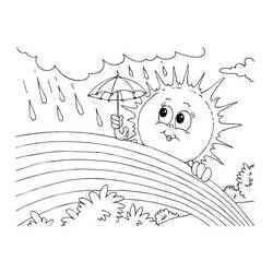ぬりえページ: 雨 (自然と季節) #158312 - 無料の印刷可能なぬりえページ