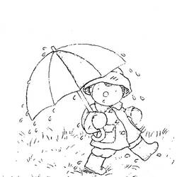 ぬりえページ: 雨 (自然と季節) #158313 - 無料の印刷可能なぬりえページ