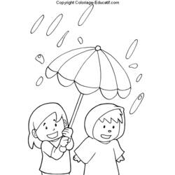 ぬりえページ: 雨 (自然と季節) #158328 - 無料の印刷可能なぬりえページ
