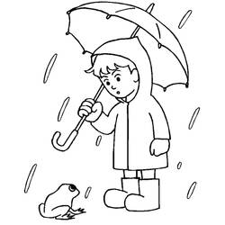 ぬりえページ: 雨 (自然と季節) #158353 - 無料の印刷可能なぬりえページ