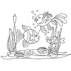 ぬりえ: 海底 - 無料の印刷可能なぬりえページ