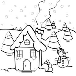 ぬりえページ: 雪 (自然と季節) #158505 - 無料の印刷可能なぬりえページ