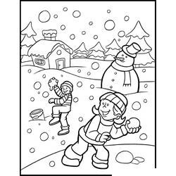 ぬりえページ: 雪 (自然と季節) #158544 - 無料の印刷可能なぬりえページ