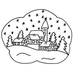 ぬりえページ: 雪 (自然と季節) #158731 - 無料の印刷可能なぬりえページ