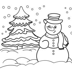 ぬりえページ: 雪 (自然と季節) #158740 - 無料の印刷可能なぬりえページ