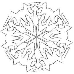 ぬりえページ: 雪の結晶 (自然と季節) #160510 - 無料の印刷可能なぬりえページ