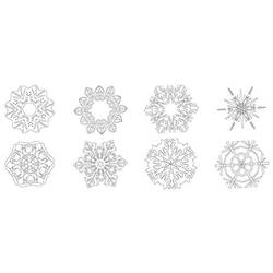 ぬりえページ: 雪の結晶 (自然と季節) #160532 - 無料の印刷可能なぬりえページ