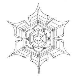 ぬりえページ: 雪の結晶 (自然と季節) #160614 - 無料の印刷可能なぬりえページ