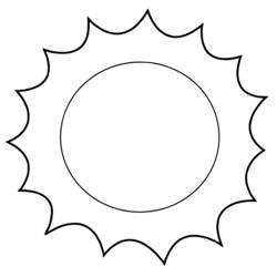 ぬりえ: 太陽 - 無料の印刷可能なぬりえページ