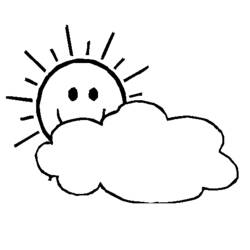 ぬりえページ: 太陽と雲 (自然と季節) #156167 - 無料の印刷可能なぬりえページ