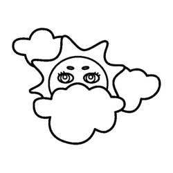 ぬりえページ: 太陽と雲 (自然と季節) #156239 - 無料の印刷可能なぬりえページ