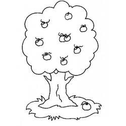 ぬりえページ: リンゴの木 (自然) #163450 - 無料の印刷可能なぬりえページ
