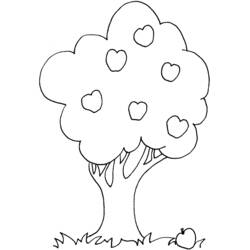 ぬりえページ: リンゴの木 (自然) #163561 - 無料の印刷可能なぬりえページ