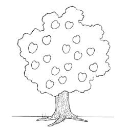 ぬりえページ: リンゴの木 (自然) #163739 - 無料の印刷可能なぬりえページ