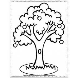 ぬりえページ: リンゴの木 (自然) #163748 - 無料の印刷可能なぬりえページ