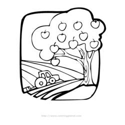 ぬりえページ: リンゴの木 (自然) #163750 - 無料の印刷可能なぬりえページ