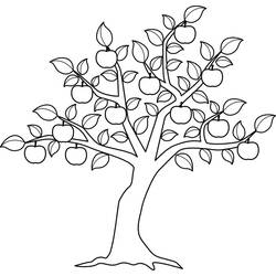 ぬりえページ: リンゴの木 (自然) #163762 - 無料の印刷可能なぬりえページ