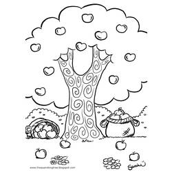 ぬりえページ: リンゴの木 (自然) #163809 - 無料の印刷可能なぬりえページ
