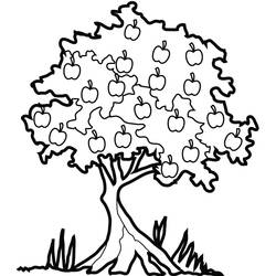 ぬりえページ: リンゴの木 (自然) #163810 - 無料の印刷可能なぬりえページ