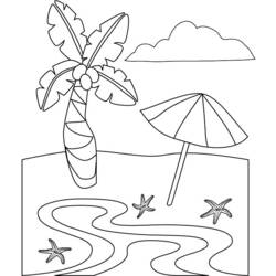 ぬりえページ: ビーチ (自然) #158968 - 無料の印刷可能なぬりえページ