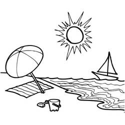 ぬりえページ: ビーチ (自然) #158973 - 無料の印刷可能なぬりえページ