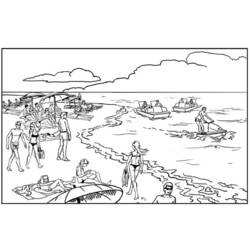 ぬりえページ: ビーチ (自然) #158977 - 無料の印刷可能なぬりえページ