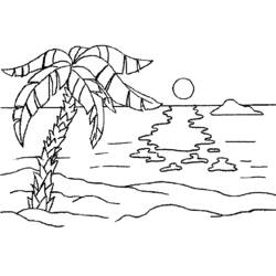 ぬりえページ: ビーチ (自然) #158980 - 無料の印刷可能なぬりえページ