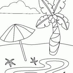 ぬりえページ: ビーチ (自然) #158989 - 無料の印刷可能なぬりえページ