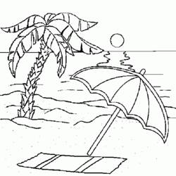 ぬりえページ: ビーチ (自然) #158993 - 無料の印刷可能なぬりえページ