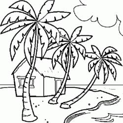 ぬりえページ: ビーチ (自然) #159027 - 無料の印刷可能なぬりえページ
