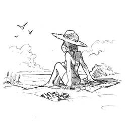 ぬりえページ: ビーチ (自然) #159178 - 無料の印刷可能なぬりえページ