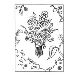 ぬりえページ: 花束 (自然) #160827 - 無料の印刷可能なぬりえページ