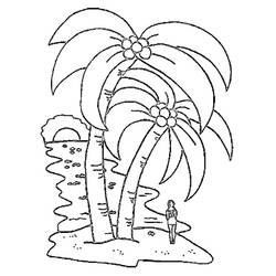 ぬりえページ: 椰子の木 (自然) #162367 - 無料の印刷可能なぬりえページ