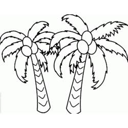 ぬりえページ: 椰子の木 (自然) #162425 - 無料の印刷可能なぬりえページ