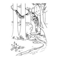 ぬりえページ: 森 (自然) #157000 - 無料の印刷可能なぬりえページ