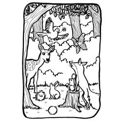 ぬりえページ: 森 (自然) #157006 - 無料の印刷可能なぬりえページ