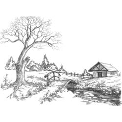 ぬりえページ: 田舎 (自然) #165765 - 無料の印刷可能なぬりえページ