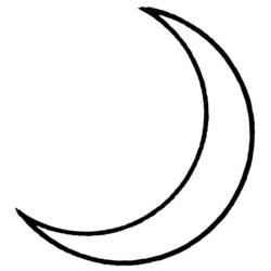 ぬりえページ: 月 (自然) #155593 - 無料の印刷可能なぬりえページ