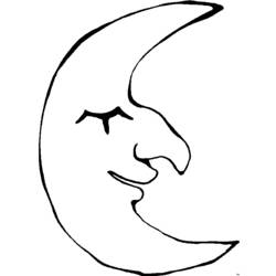 ぬりえページ: 月 (自然) #155599 - 無料の印刷可能なぬりえページ