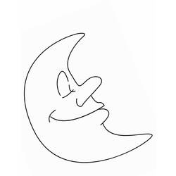 ぬりえページ: 月 (自然) #155601 - 無料の印刷可能なぬりえページ