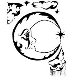 ぬりえページ: 月 (自然) #155602 - 無料の印刷可能なぬりえページ