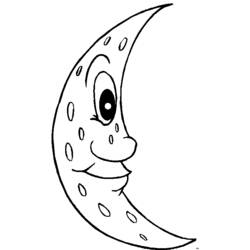 ぬりえページ: 月 (自然) #155603 - 無料の印刷可能なぬりえページ
