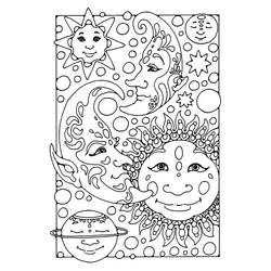 ぬりえページ: 月 (自然) #155661 - 無料の印刷可能なぬりえページ