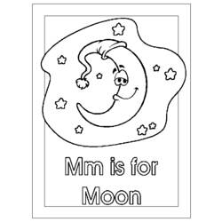 ぬりえページ: 月 (自然) #155774 - 無料の印刷可能なぬりえページ