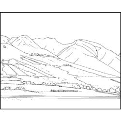 ぬりえページ: 山 (自然) #156469 - 無料の印刷可能なぬりえページ