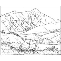 ぬりえページ: 山 (自然) #156475 - 無料の印刷可能なぬりえページ